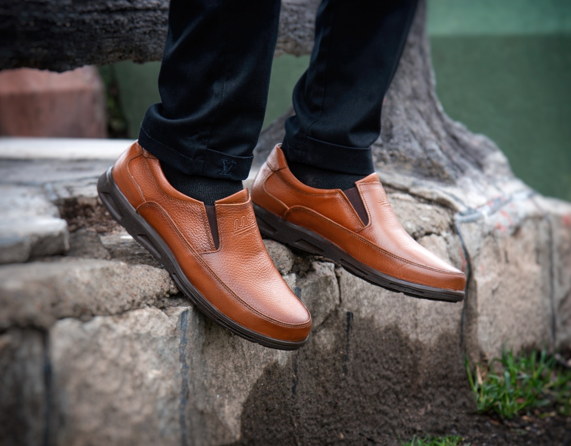 کفش چرم مردانه طبی