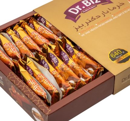 داخل بسته بندی خرما بار دارچینی Dr.BIZ بسته ۳۲ عددی
