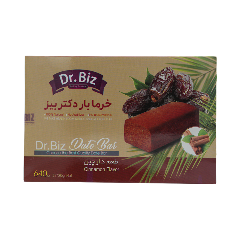 تصویر بسته خرما بار دارچینی Dr.BIZ بسته ۳۲ عددی