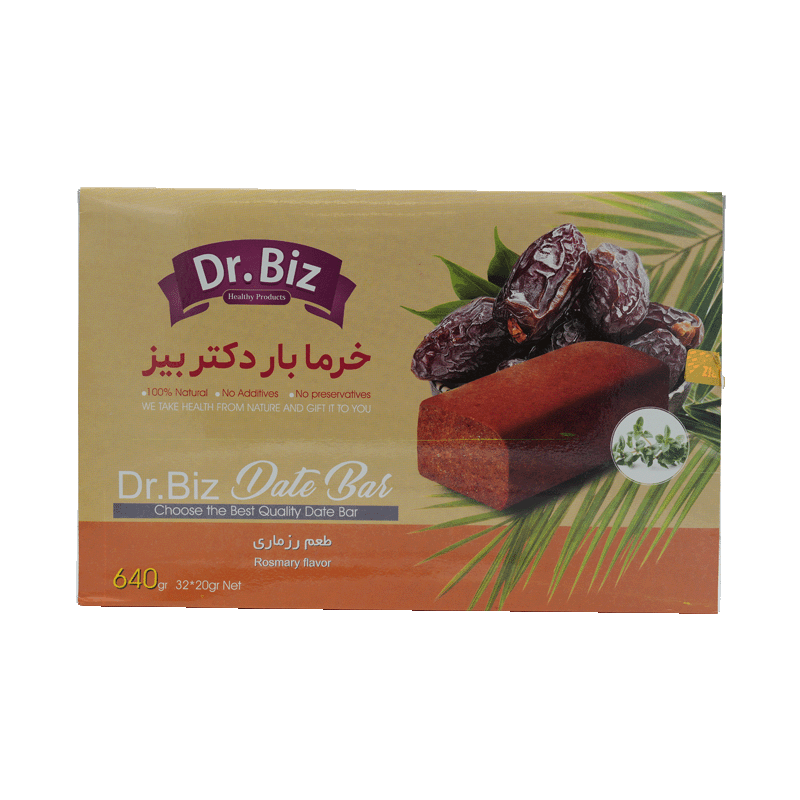 خرما بار انرژی‌زا Dr.BIZ با بسته‌بندی ۳۲ عددی