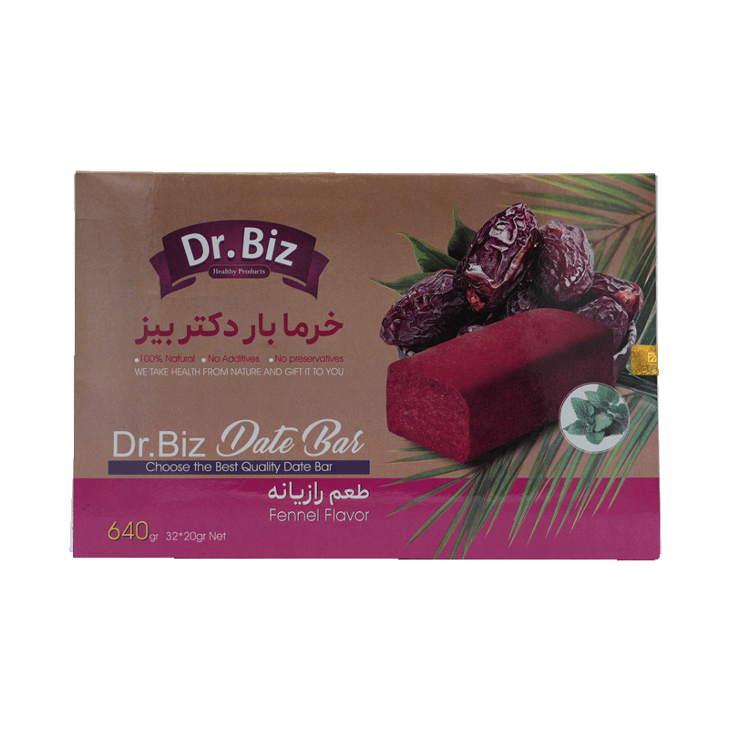 خرما بار تقویتی Dr.BIZ — انرژی‌زا و تقویت‌کننده سیستم ایمنی