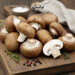 قارچ دکمه ای قارچ دکمه ای قهوه ای