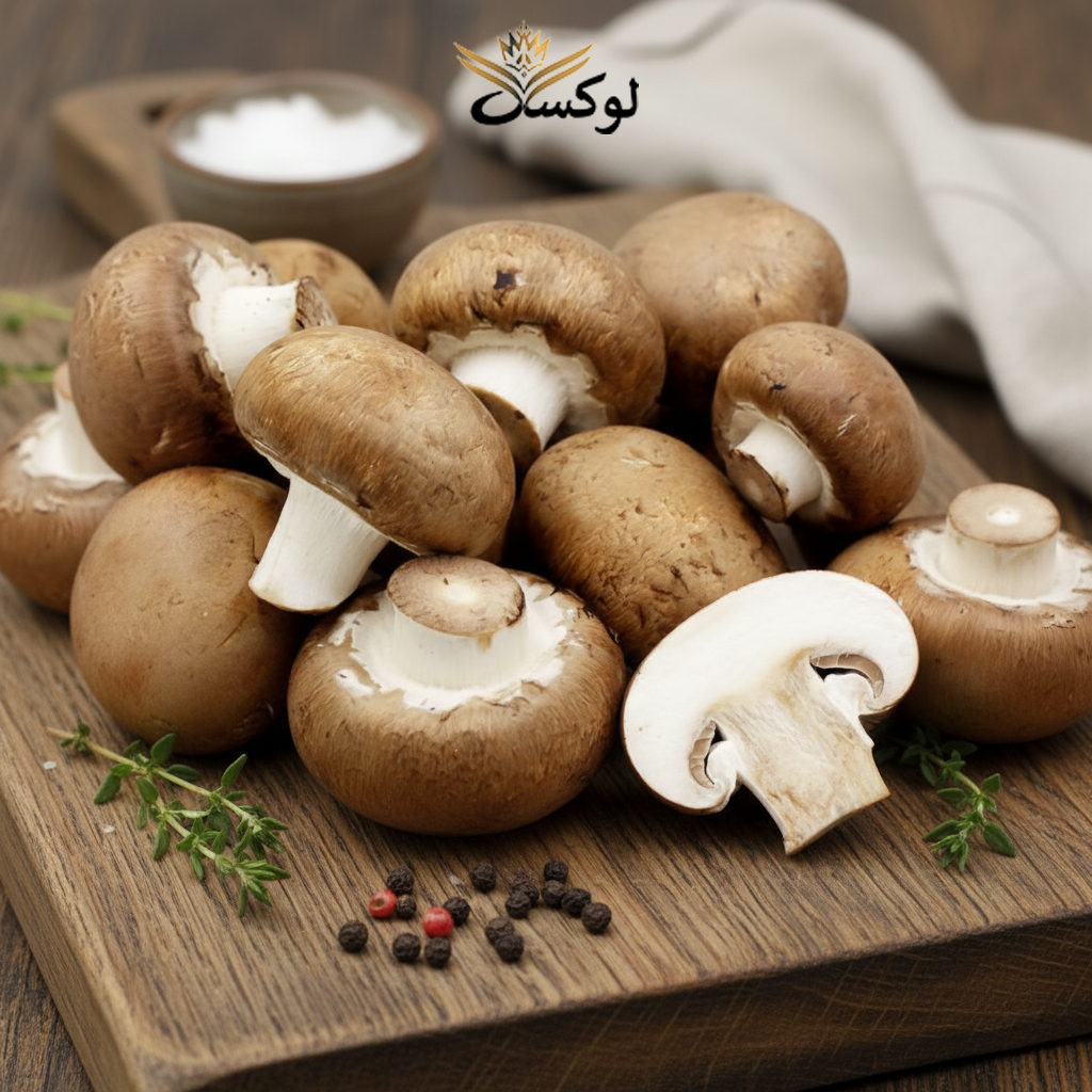 قارچ دکمه ای قهوه ای