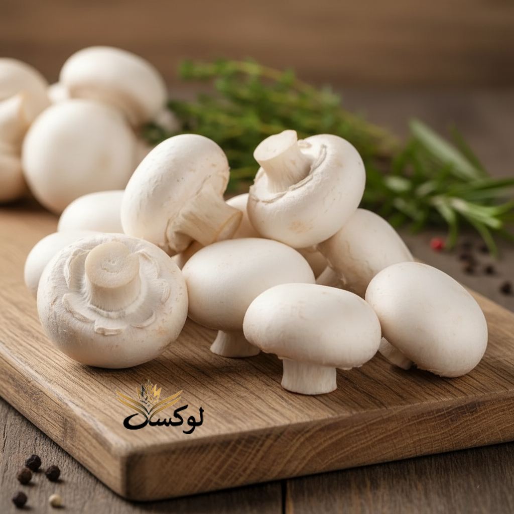 قارچ دکمه ای سفید تازه و باکیفیت